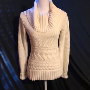 WHBM cable-knit cowell neck sweater